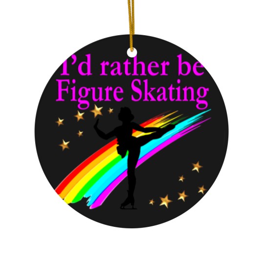 Discover RATHER BE FIGURE SKATING Ceramic Ornaments