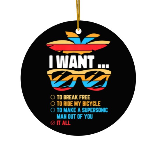 Discover I Want To Break Free To Ride My Bicycle It All Gif Ceramic Ornaments