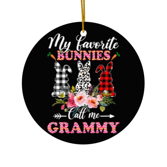 Discover My Favorite Bunnies Call Me Grammy Easter Leopard Ceramic Ornaments
