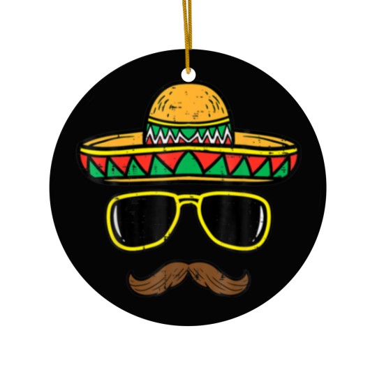 Discover Sombrero Face Cinco De Mayo Mexican Fiesta Ceramic Ornaments