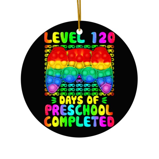 Discover Level 120 Days Of Preschool Completed Video Game P Ceramic Ornaments