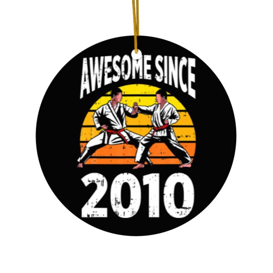 Discover Karate Awesome Since 2010 12Th Birthday 2 Years Ol Ceramic Ornaments