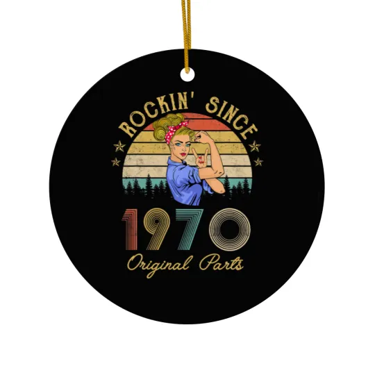 Discover Vintage 1970 Rockin Sine 52Nd Birthday Women 52 Ye Ceramic Ornaments
