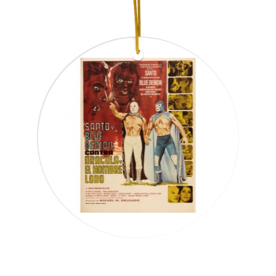 Discover Santo and Blue Demon Dracula Wolfman Ceramic Ornament