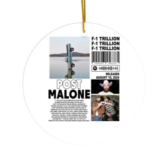 Discover Post Malone Ceramic Ornaments, F-1 Trillion Album Vintage Ceramic Ornaments