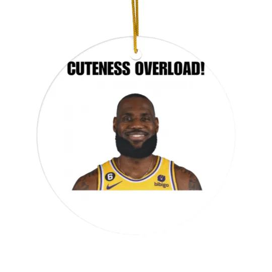 Discover My Glorious King LeBron James Cuteness Overload Ceramic Ornaments - Perfect for Basketball Fans