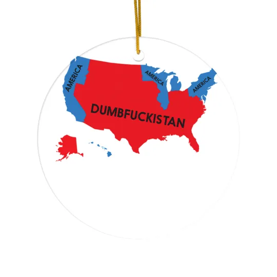 Discover Dumbfuckistan map Ceramic Ornaments