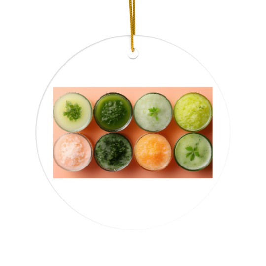 Discover 1063 Citrus Symphony Smoothies Ceramic Ornaments