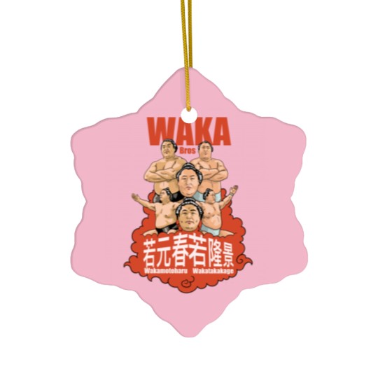 Discover Wakamotoharu and Wakatakakage Japanese sumo wrestlers Ceramic Ornaments