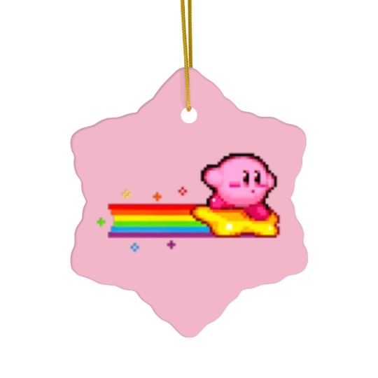 Discover Kirby Rainbow Ceramic Ornaments, Cute Kirby Ceramic Ornaments
