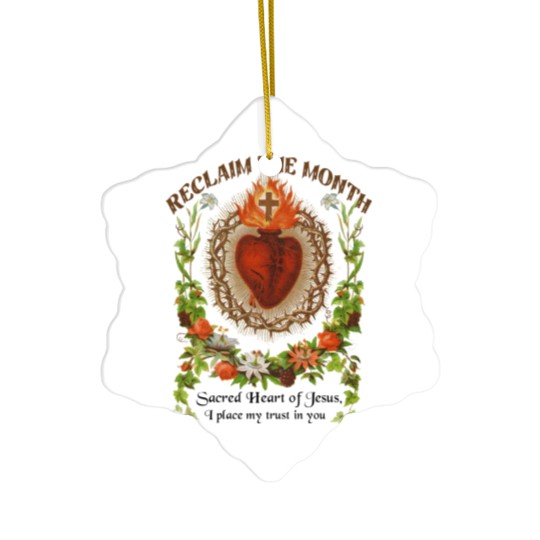Discover Catholic Ceramic Ornaments Reclaim the Month Sacred Heart of Jesus Ceramic Ornaments
