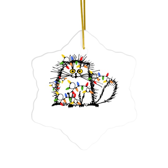 Discover Christmas Funny Cat Ceramic Ornaments, Funny Cat Ceramic Ornaments
