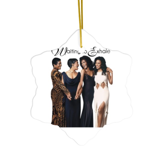 Discover Waiting To Exhale White Unisex Ceramic Ornaments, Friendly Ceramic Ornaments