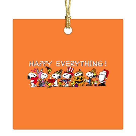 Discover Happy Everything Snoopy Halloween 2023 Ceramic Ornaments, Cute Cartoon Halloween Ceramic Ornaments