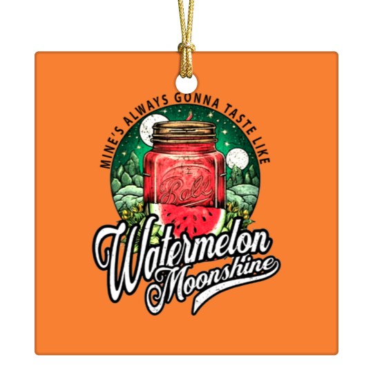 Discover Watermelon Moonshine Retro Country Music Ceramic Ornaments