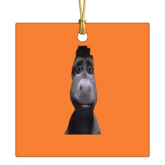 Discover Staring Donkey from shrek Ceramic Ornaments