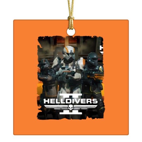 Discover Helldivers Minimalist Ceramic Ornaments, Helldivers Ceramic Ornaments
