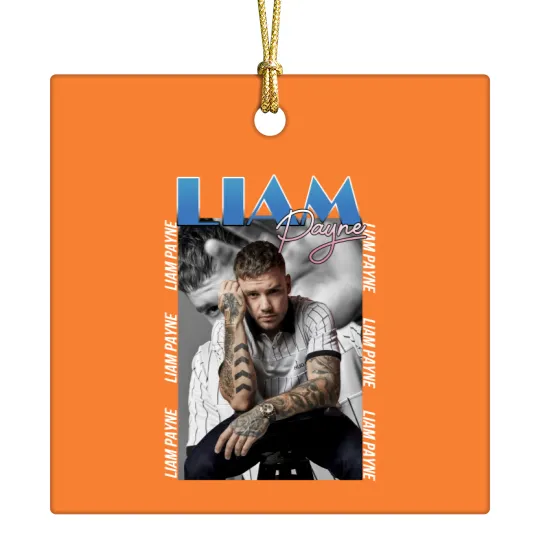 Discover Liam Payne Tribute Graphic Ceramic Ornament, RIP 1993-2024