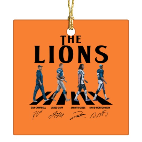 Discover Lions Walking Abbey Road Signatures Football Ceramic Ornaments