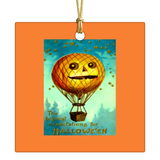 Discover Jack O' Lantern Air Balloon Ceramic Ornaments
