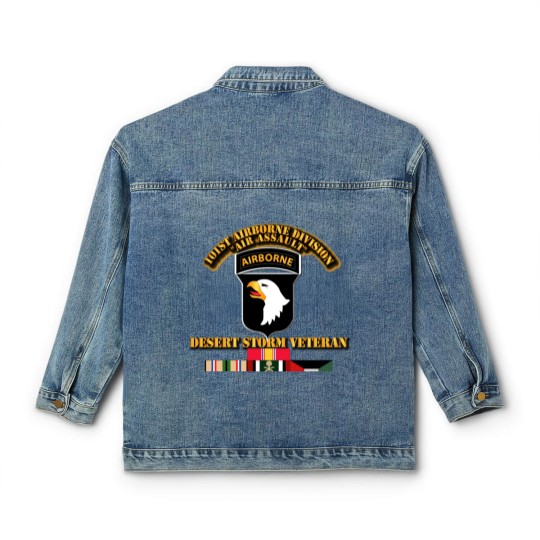 Discover Army 101st Airborne Division Desert Storm Veteran Classic Women's Denim Jackets