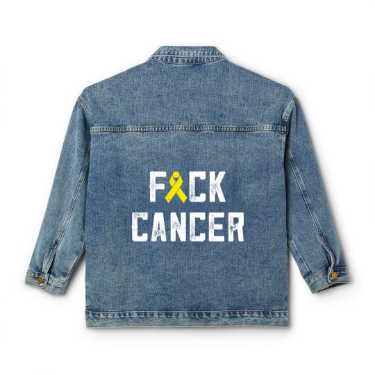 Discover Fck Cancer Funny Chemo Chemotherapy Battle Cancer Classic Women's Denim Jackets