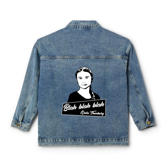 Discover Blah, blah, blah Greta Thunberg Classic Women's Denim Jackets