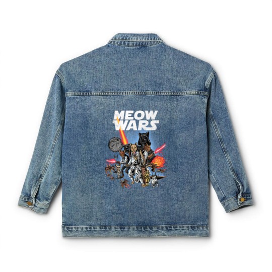 Discover Cat Meow Wars Cat Wars Cat Classic Women's Denim Jackets