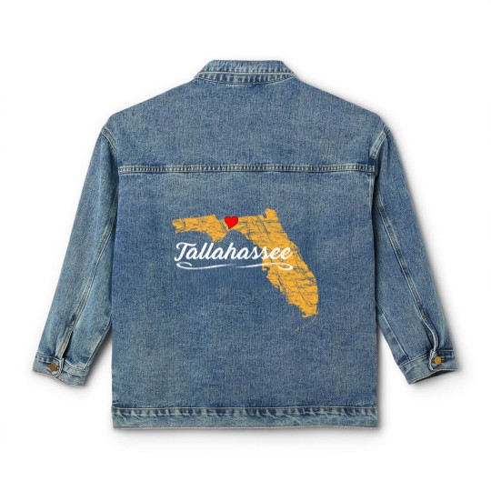 Discover City of Tallahassee Florida | Vacation Souvenir - Graphic Classic Women's Denim Jackets