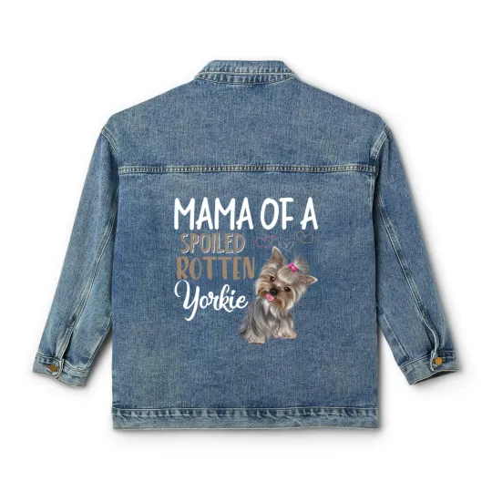Discover Yorkie Dog Classic Women's Denim Jackets - Yorkie Mom, Dog Lover Gift Classic Women's Denim Jackets