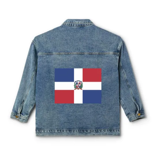 Discover AIFRIS Dominican Republic Flag Cotton Classic Women's Denim Jackets