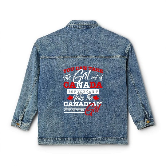 Discover Canadian Girl Women Gifts Maple Leaf Canada Classic Women's Denim Jackets