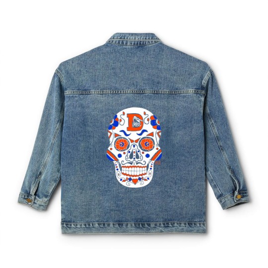 Discover America's Finest Apparel Denver Sugar Skull - Men's Classic Women's Denim Jackets