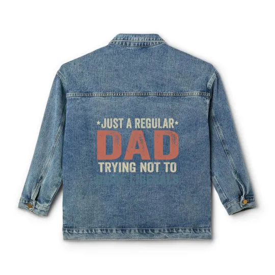 Discover Republican Just A Regular Dad Trying Not To Raise Liberals Classic Women's Denim Jackets