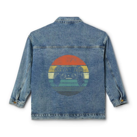 Discover Video Gamer Retro Video Game Controller Classic Women's Denim Jackets
