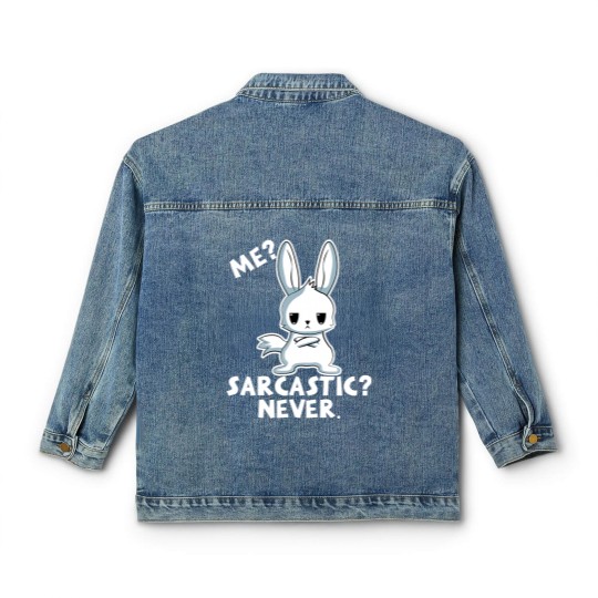Discover Funny Bunny Me Sarcastic Never Rabbit Gift Classic Women's Denim Jackets