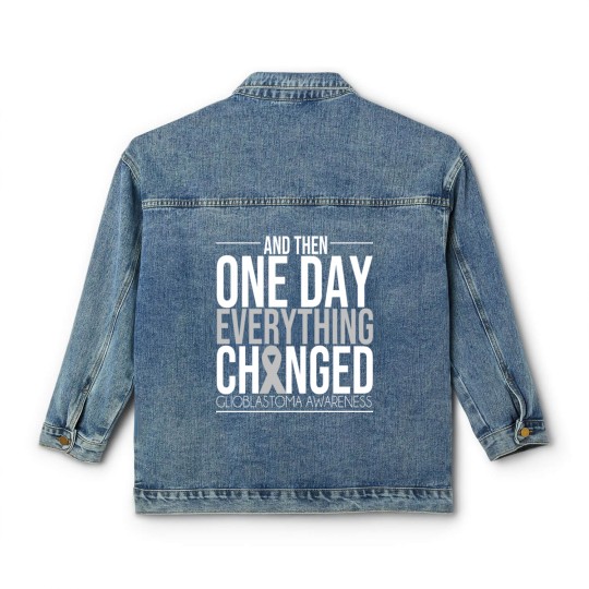 Discover Glioblastoma Awareness Figh Brain Tumor Cancer Classic Women's Denim Jackets