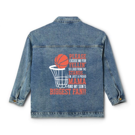 Discover Basketball Mama Player Hoop Junkie Mothers Day Mom Classic Women's Denim Jackets