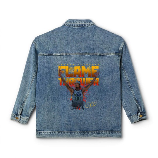 Discover Jordan Clarkson Flamethrower - Jordan Clarkson Utah Jazz - Classic Women's Denim Jackets