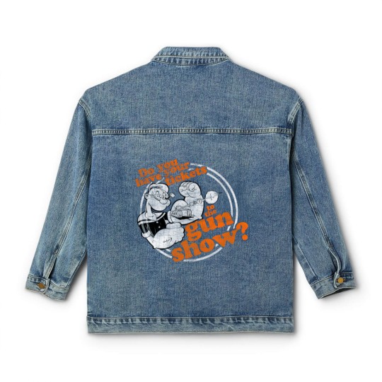 Discover Popeye Gun Show Adult Classic Women's Denim Jackets Classic Women's Denim Jackets