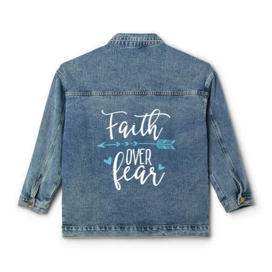 Discover Faith Over Fear - Faith Over Fear Apparel Classic Women's Denim Jackets
