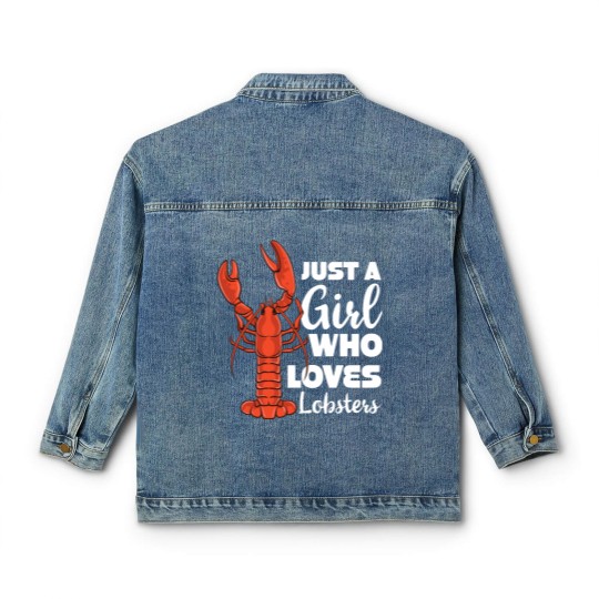Discover Just a Girl Who Loves Lobsters Lobster Seafood Classic Women's Denim Jackets