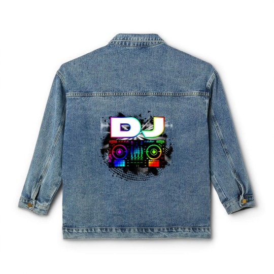 Discover Dj Music Lover Music Player Sound Cool Funny Gift Classic Women's Denim Jackets