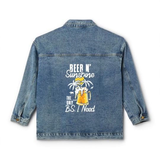 Discover Beer Sunshine Beer Vintage Classic Women's Denim Jackets