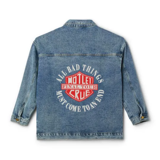 Discover NEW MOTLEY CRUE Final Tour Classic Women's Denim Jackets, Hip Hop Fan Classic Women's Denim Jackets, Rap Music Classic Women's Denim Jackets