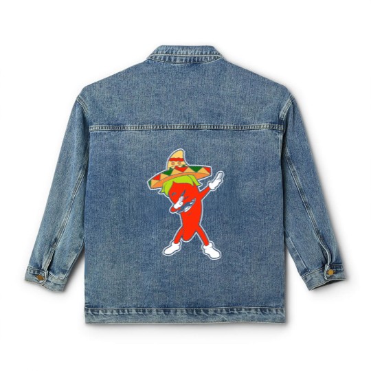 Discover Chili Dabbing Pepper Mexican Hot Jalapeno Dab Gift Classic Women's Denim Jackets