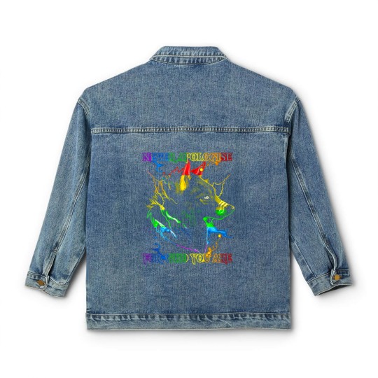 Discover Rainbow Wolf Classic Women's Denim Jackets Gay Wolfs Rainbow Wolfs skin Gay Pride LGBT