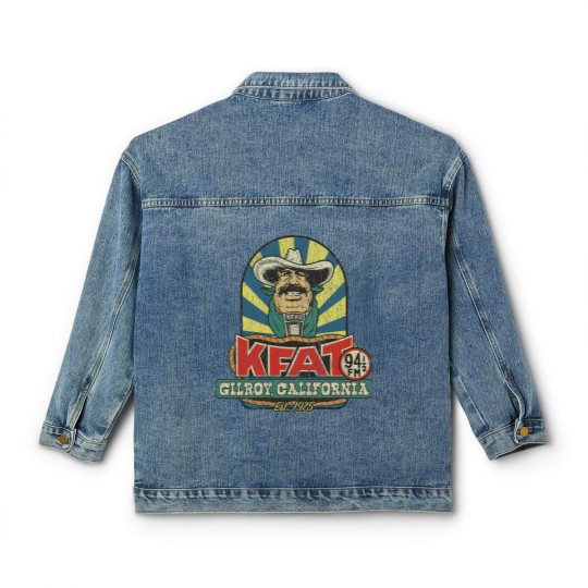 Discover KFAT 94.5 FM 1975 - Cowboy - Classic Women's Denim Jackets