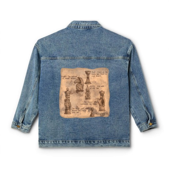 Discover Fantasy Chessmen - Chess - Classic Women's Denim Jackets
