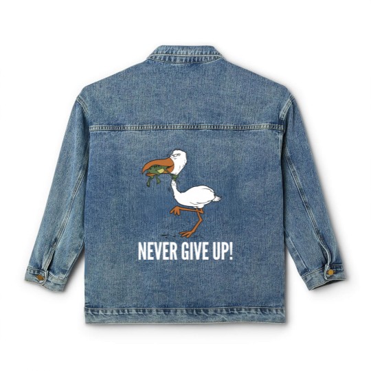 Discover Never Give Up Classic Women's Denim Jackets